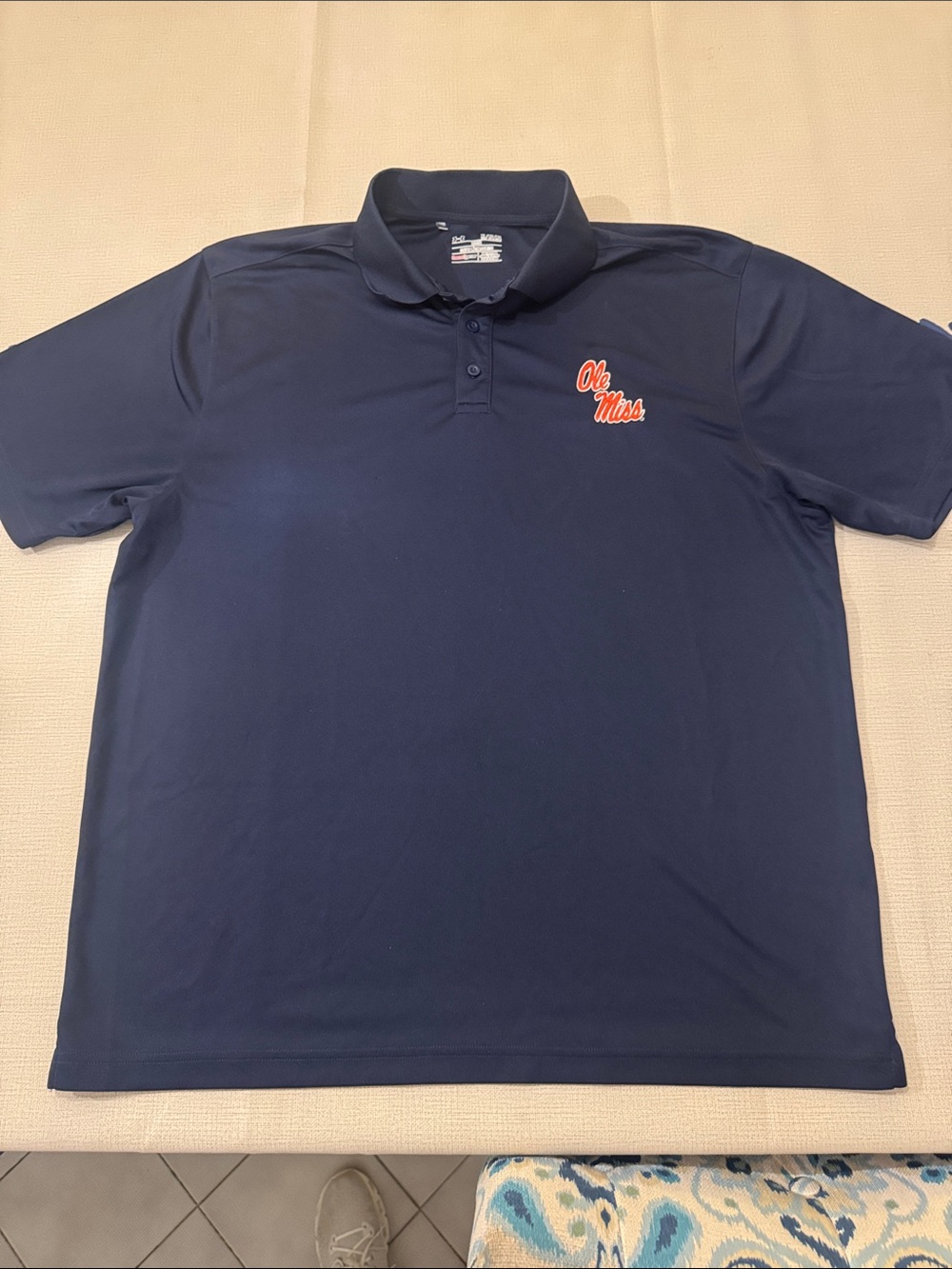Ole Miss Men's Under Armour Navy Performance Polo XL